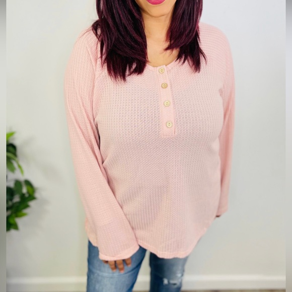 ZZ Brenda Button Detail Ribbed Top New with Tags Size 3X - Picture 2 of 3